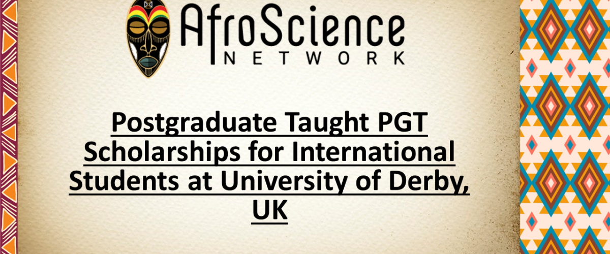 Postgraduate Taught PGT Scholarships for International Students at University of Derby, UK